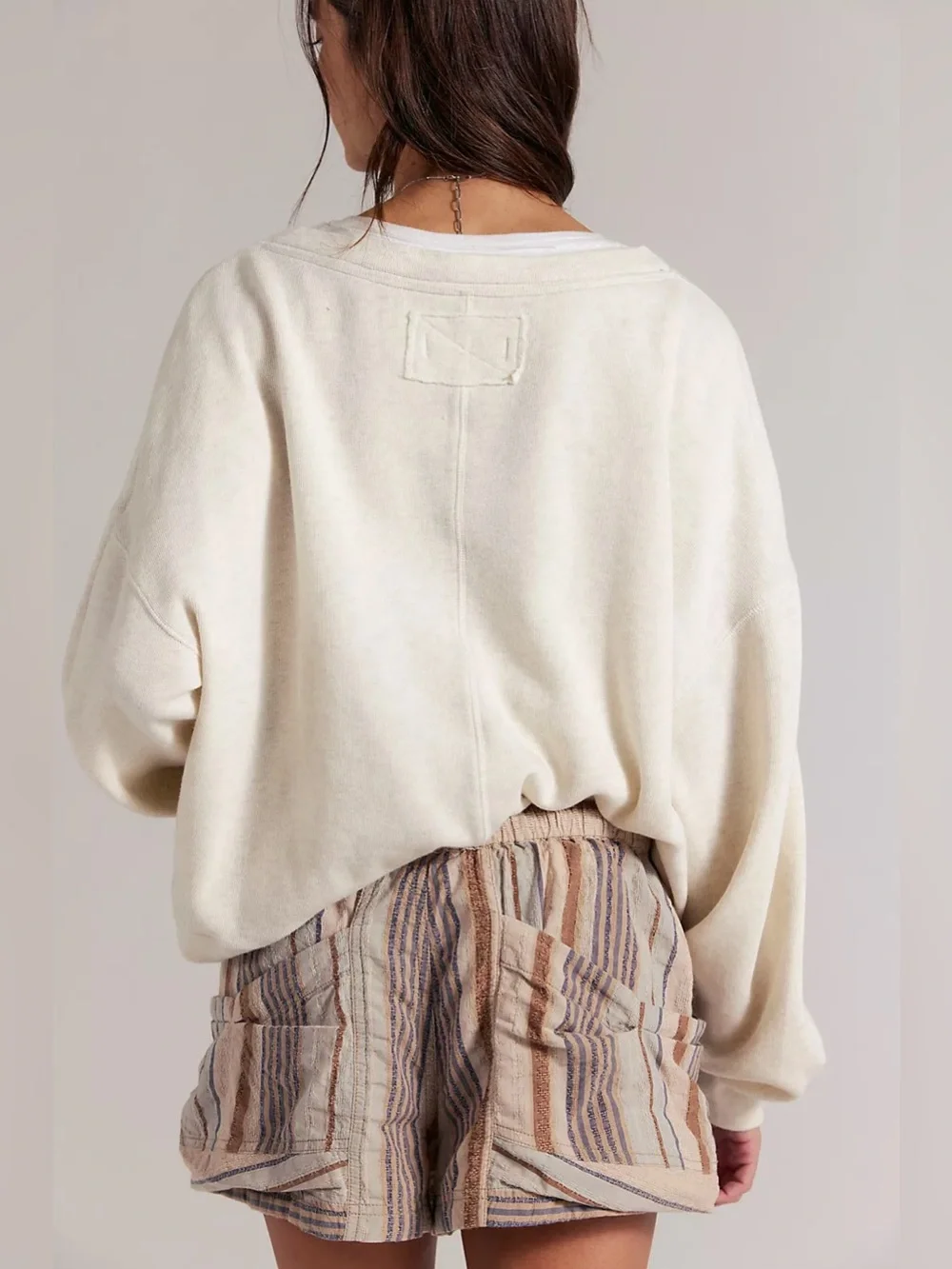 Free People Good Fortune Stripe Shorts Size Medium